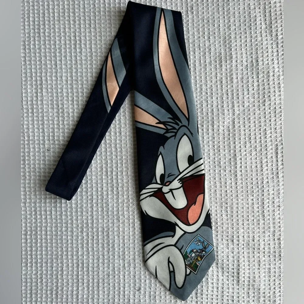 Vintage Warner Bros Looney Tunes Men’s 1997 Collection Bugs Bunny neck tie